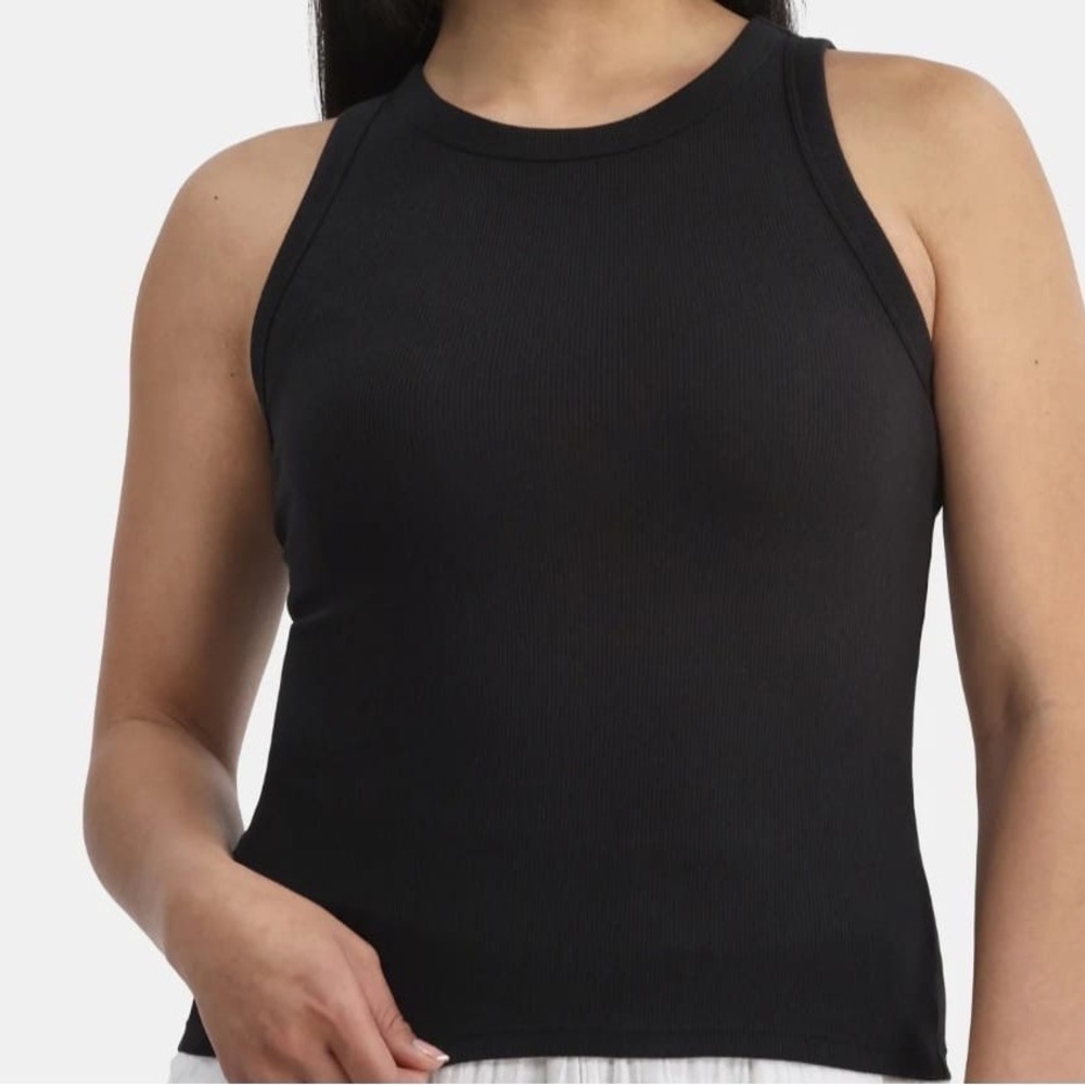 Lou & Grey Black Ribbed Tank Top